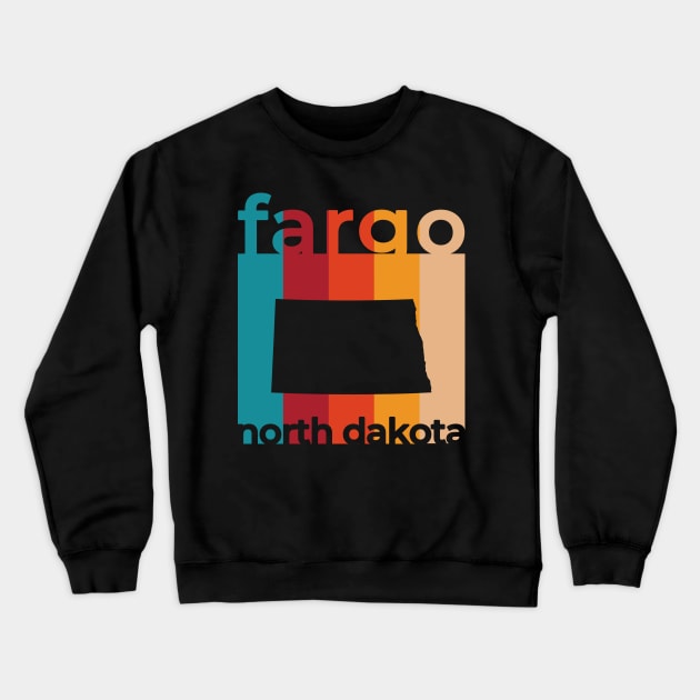 Fargo North Dakota Retro Crewneck Sweatshirt by easytees